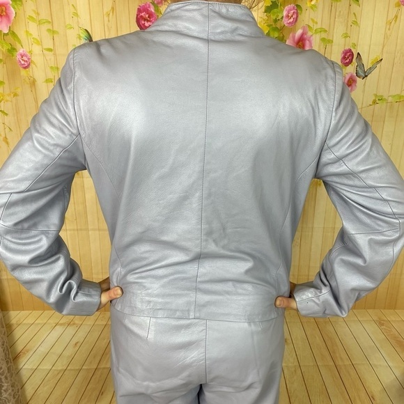 VINTAGE Siena Studio Lavender Leather 3 Piece Set - Picture 3 of 11